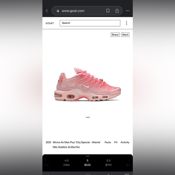 Nike pink atl air max - Picture 6 of 6